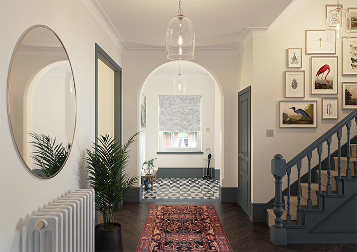 Cyrus Crushed Velvet, Bright Silver - Twist&Fit Roman Blind - Image 8